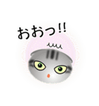 色々な猫9-2 短毛-垂れ耳-サバアメショ銀（個別スタンプ：10）