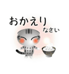 色々な猫9-2 短毛-垂れ耳-サバアメショ銀（個別スタンプ：39）