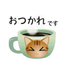 色々な猫9-3 短毛-立ち耳-茶アメショ（個別スタンプ：9）