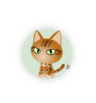 色々な猫9-3 短毛-立ち耳-茶アメショ（個別スタンプ：37）
