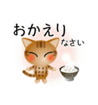 色々な猫9-3 短毛-立ち耳-茶アメショ（個別スタンプ：39）