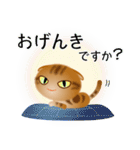 色々な猫9-4 短毛-垂れ耳-茶アメショ（個別スタンプ：4）