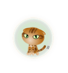 色々な猫9-4 短毛-垂れ耳-茶アメショ（個別スタンプ：37）