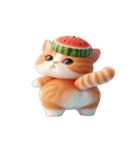 爆萌スイカ猫が来たよ（個別スタンプ：19）