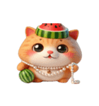 爆萌スイカ猫が来たよ（個別スタンプ：27）