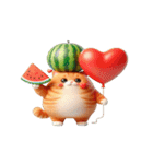 爆萌スイカ猫が来たよ（個別スタンプ：28）