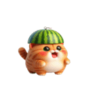 爆萌スイカ猫が来たよ（個別スタンプ：31）