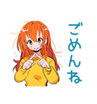 ポップな女の子★カラフル挨拶（個別スタンプ：10）