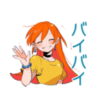 ポップな女の子★カラフル挨拶（個別スタンプ：11）