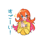 ポップな女の子★カラフル挨拶（個別スタンプ：13）
