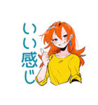 ポップな女の子★カラフル挨拶（個別スタンプ：15）
