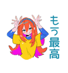 ポップな女の子★カラフル挨拶（個別スタンプ：17）