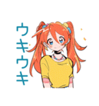 ポップな女の子★カラフル挨拶（個別スタンプ：18）