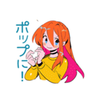 ポップな女の子★カラフル挨拶（個別スタンプ：19）