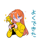 ポップな女の子★カラフル挨拶（個別スタンプ：22）