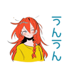 ポップな女の子★カラフル挨拶（個別スタンプ：24）