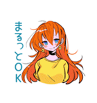 ポップな女の子★カラフル挨拶（個別スタンプ：27）