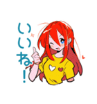 ポップな女の子★カラフル挨拶（個別スタンプ：30）