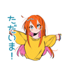 ポップな女の子★カラフル挨拶（個別スタンプ：35）