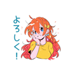 ポップな女の子★カラフル挨拶（個別スタンプ：36）