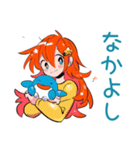 ポップな女の子★カラフル挨拶（個別スタンプ：39）
