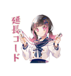 文化祭準備の作業分担★制服の女の子（個別スタンプ：22）