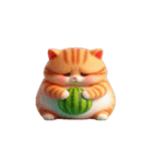 爽やかで爆笑のスイカにゃんこ（個別スタンプ：1）