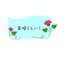 可愛いふきだしと花♡小さめスタンプ（個別スタンプ：17）