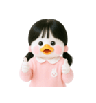ピーチダック人形 V.2（個別スタンプ：1）