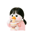 ピーチダック人形 V.2（個別スタンプ：5）