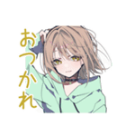 ゆるパーカーちゃんの毎日挨拶（個別スタンプ：3）