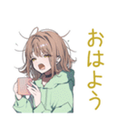 ゆるパーカーちゃんの毎日挨拶（個別スタンプ：4）