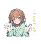 ゆるパーカーちゃんの毎日挨拶（個別スタンプ：10）