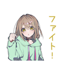 ゆるパーカーちゃんの毎日挨拶（個別スタンプ：21）