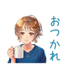 大人のお姉さんの毎日挨拶（個別スタンプ：3）