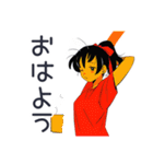 ポニテ女子の毎日挨拶♡（個別スタンプ：7）