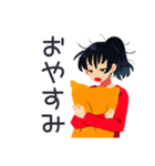 ポニテ女子の毎日挨拶♡（個別スタンプ：13）