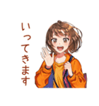 ボブカットの女の子★毎日挨拶（個別スタンプ：14）