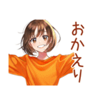 ボブカットの女の子★毎日挨拶（個別スタンプ：16）