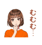 ボブカットの女の子★毎日挨拶（個別スタンプ：19）