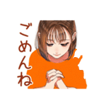 ボブカットの女の子★毎日挨拶（個別スタンプ：22）