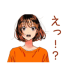 ボブカットの女の子★毎日挨拶（個別スタンプ：34）