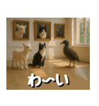 仲良し三匹 アーティスト編（個別スタンプ：9）
