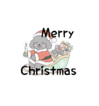 トイプードル秋冬(グレー、シルバー)（個別スタンプ：5）