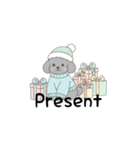 トイプードル秋冬(グレー、シルバー)（個別スタンプ：7）