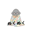 トイプードル秋冬(グレー、シルバー)（個別スタンプ：17）