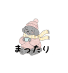 トイプードル秋冬(グレー、シルバー)（個別スタンプ：19）