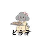 トイプードル秋冬(グレー、シルバー)（個別スタンプ：33）