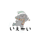 トイプードル秋冬(グレー、シルバー)（個別スタンプ：34）