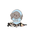 トイプードル秋冬(グレー、シルバー)（個別スタンプ：40）